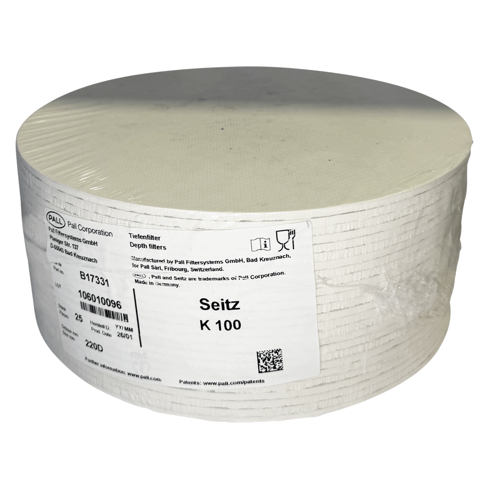 K100 Seitz Pall Rundfilter 220 mm Filterschichten für Weinfiltration