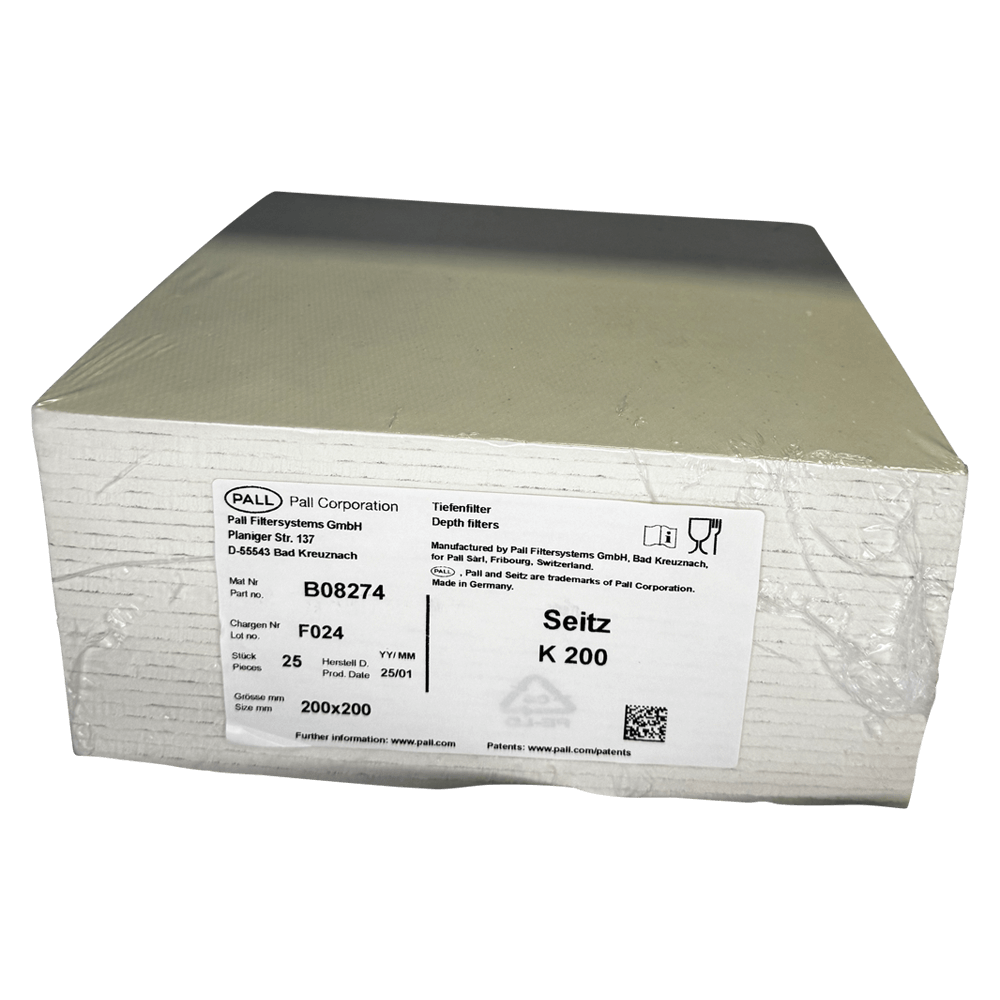 K200 Seitz/Pall Filterschichten 200x200 mm Filterschichten für Weinfiltration