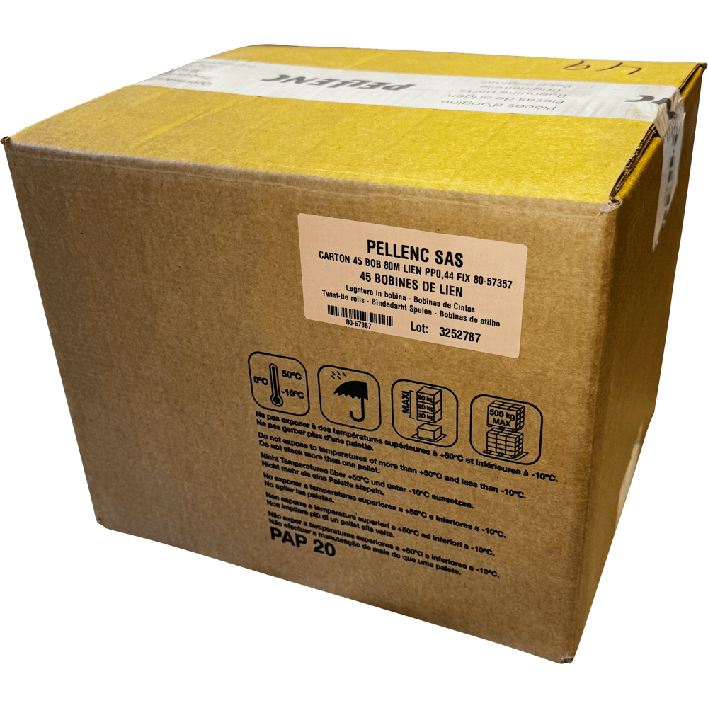 Pellenc Papier Bindeband Kartonware 45 Rollen á 80m