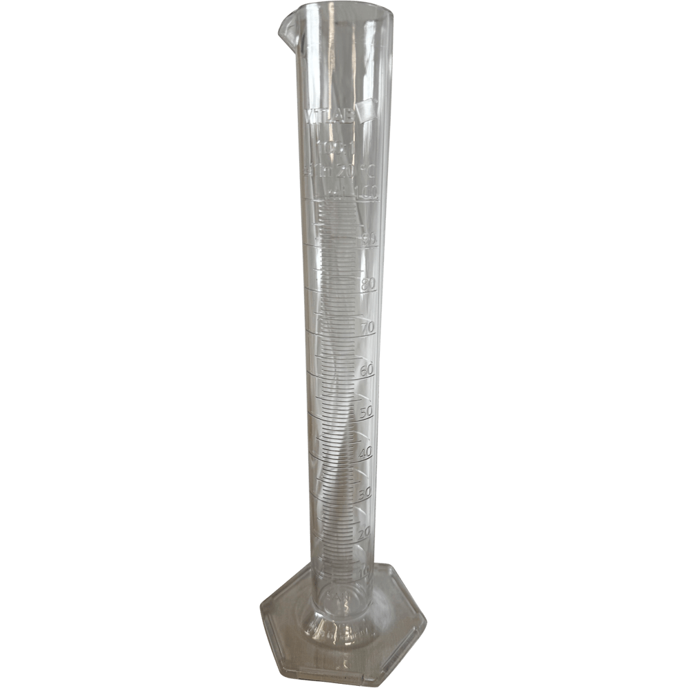 Kunststoff Messzylinder PVC 100ml für Kellereibetrieb