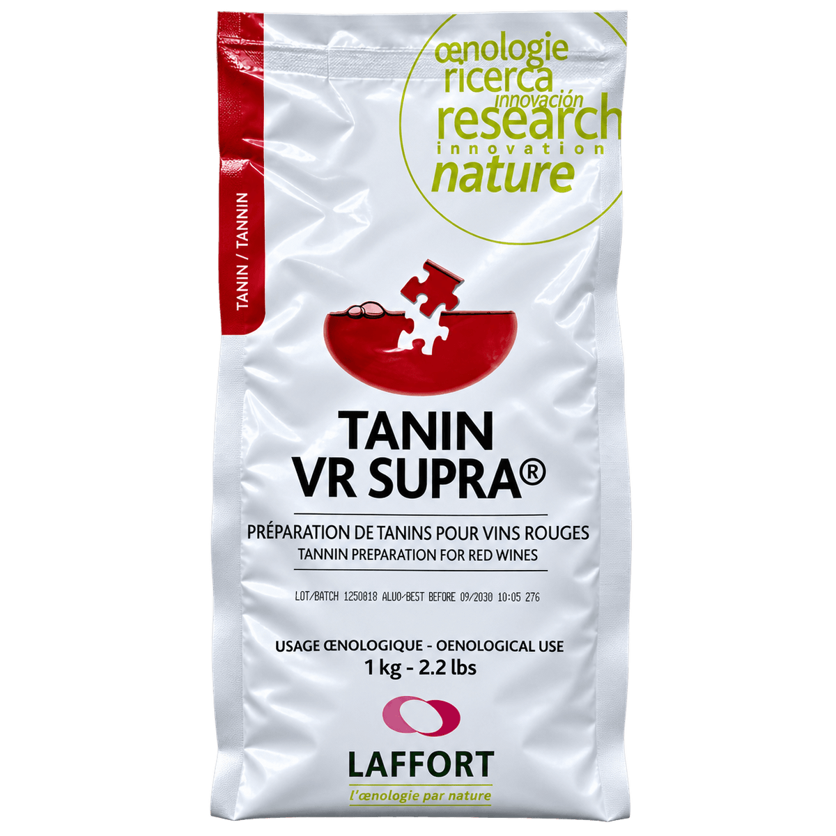 Laffort TANIN VR SUPRA® önologisches Tannin für die Rotweinbereitung zur Unterstützung von Struktur, Farbstabilität und geschmacklicher Balance.