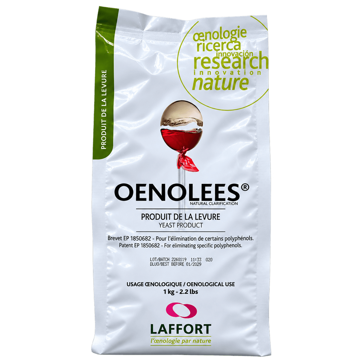 Laffort OENOLESS® Hefederivat für die Weinbereitung zur Unterstützung der Weinstruktur, Mundfülle und geschmacklichen Harmonie.