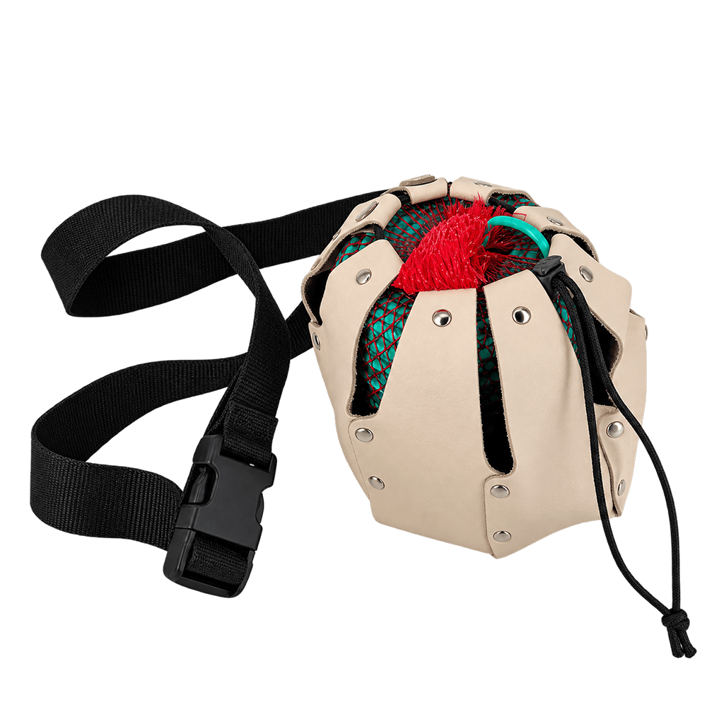 Ledertasche zum leichten Abrollen von Bindeschläuchen