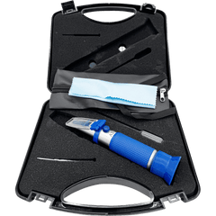 Refraktometer 0 bis 130 Oechsle mit ATC inklusive Pipette Reinigungstuch und Koffer