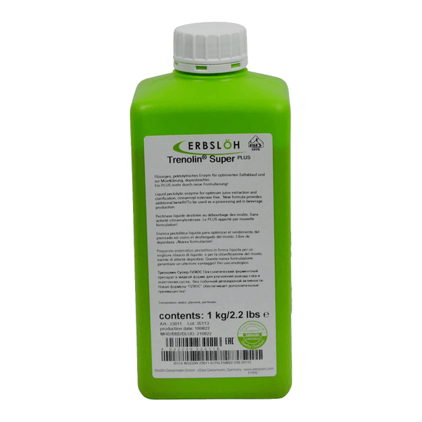Trenolin® SuperPLUS ist ein Press- und Vorklärenzym mit schneller Wirkung. Verkürzt Presszeiten und verbessert die Filtrierbarkeit von Wein.
