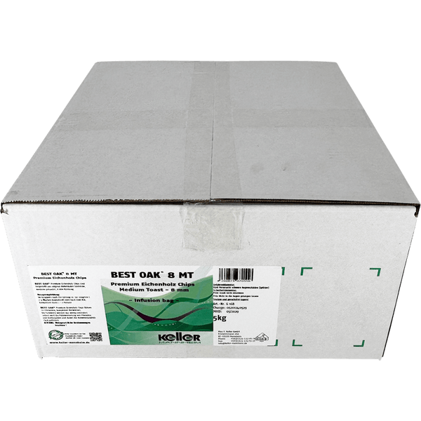 BEST OAK 8MT Eichenholz Chips Medium Toast für Weinbereitung
