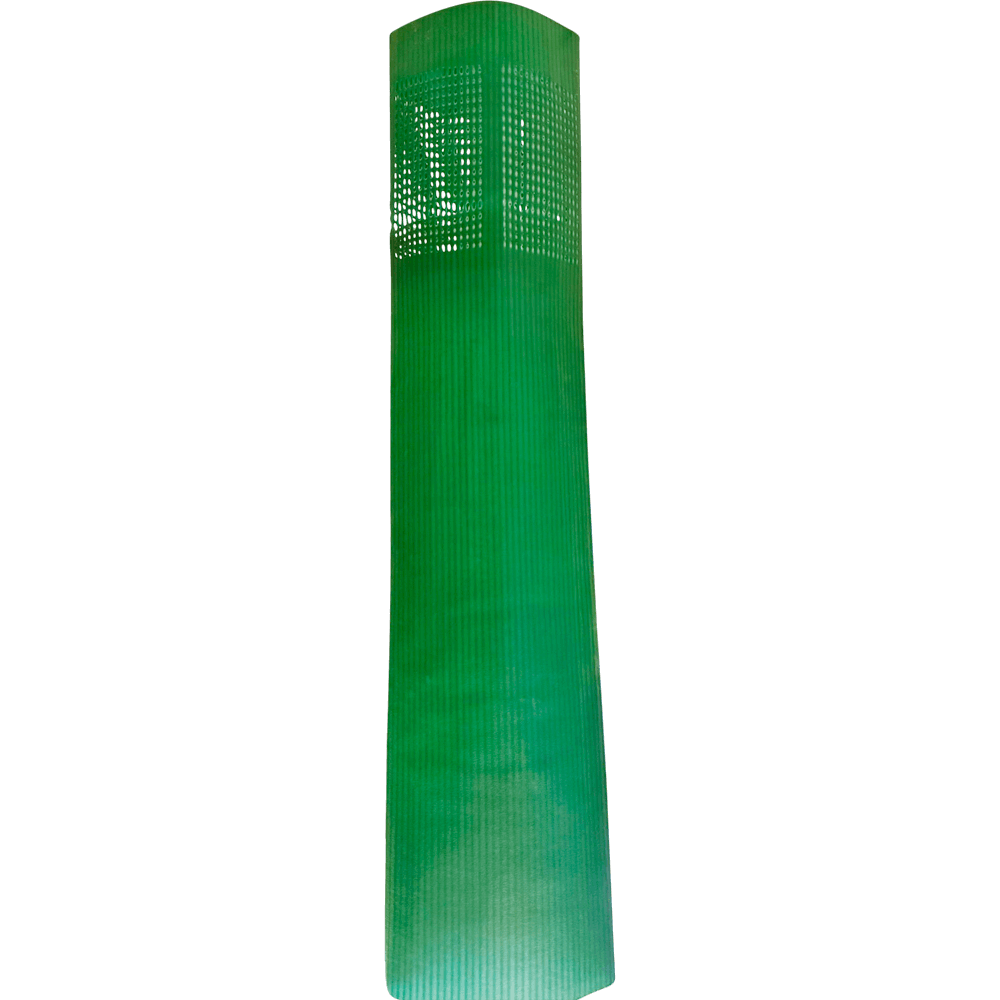 DuoTub 60 cm Rebschutzsäule mit Lochung grün, Gesamtansicht.