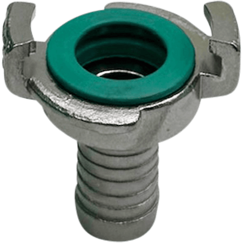 Edelstahl Schnellkupplung mit Schlauchtülle für Wasserschläuche, 13mm Variante für einen 3/4 Zoll Schlauch.