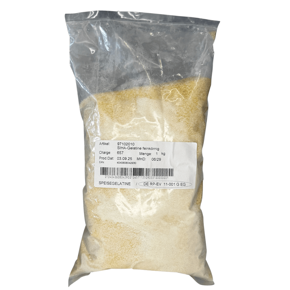 Gelatine feinkörnig 80–110 Bloom zur Wein- und Mostschönung