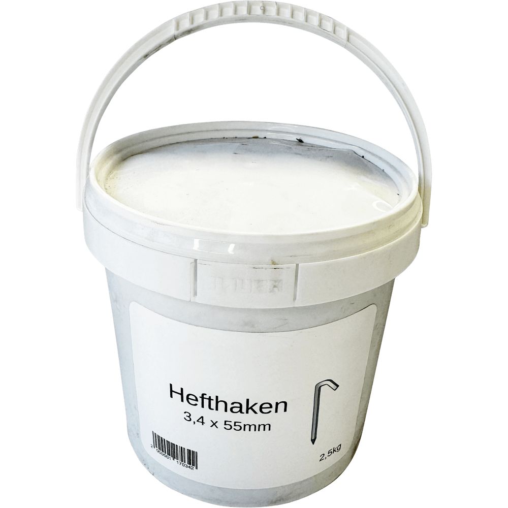 Hefthaken 3,4 x 55 mm verzinkt im 2,5 kg Eimer
