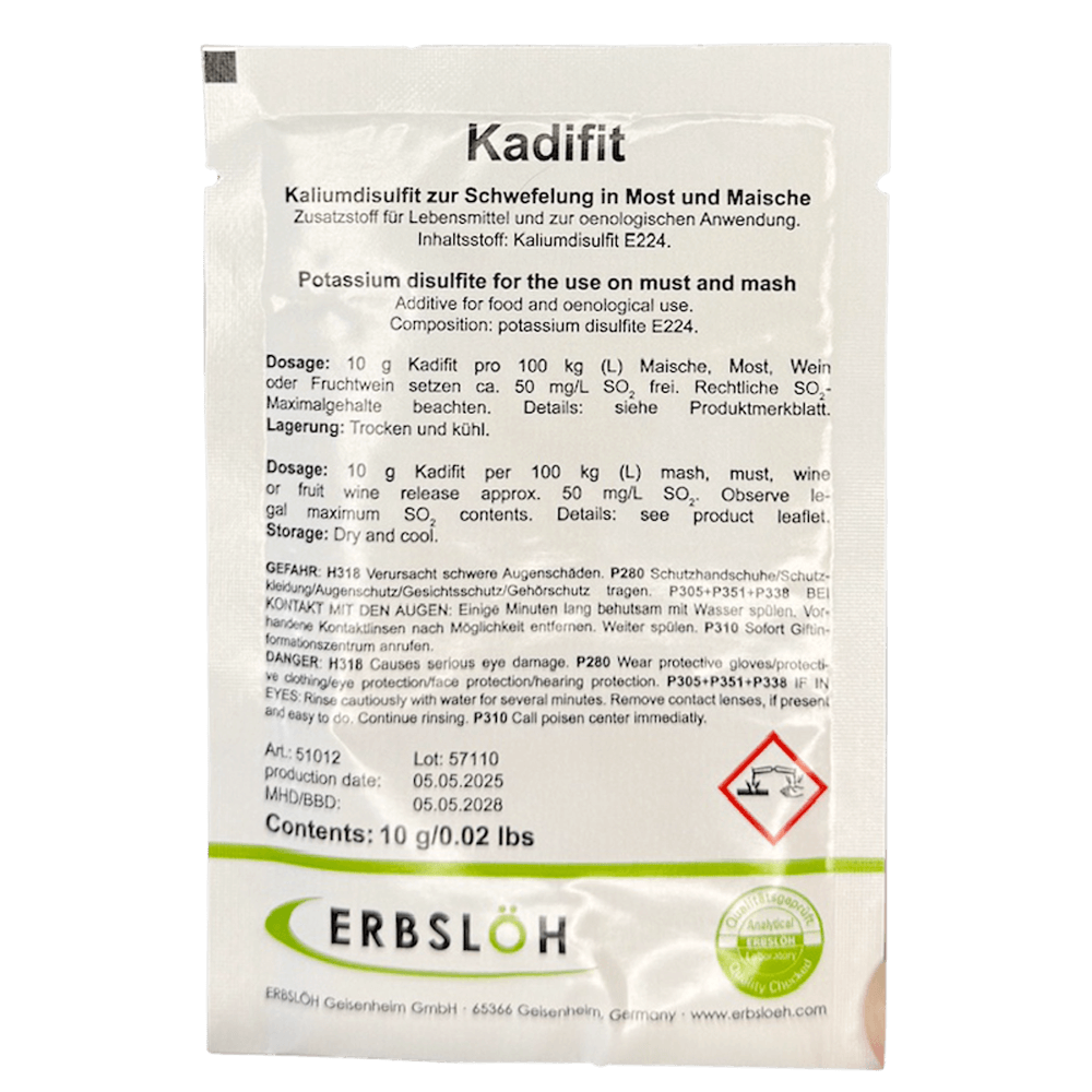 Kadifit Kaliumdisulfit zur Schwefelung von Wein