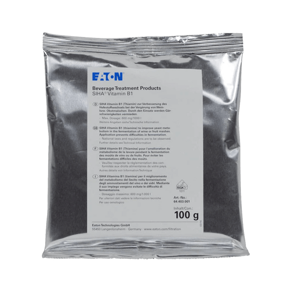 100g Packung SIHA Vitamin B1 Thiamin Hefenährstoff für sichere Weinvergärung