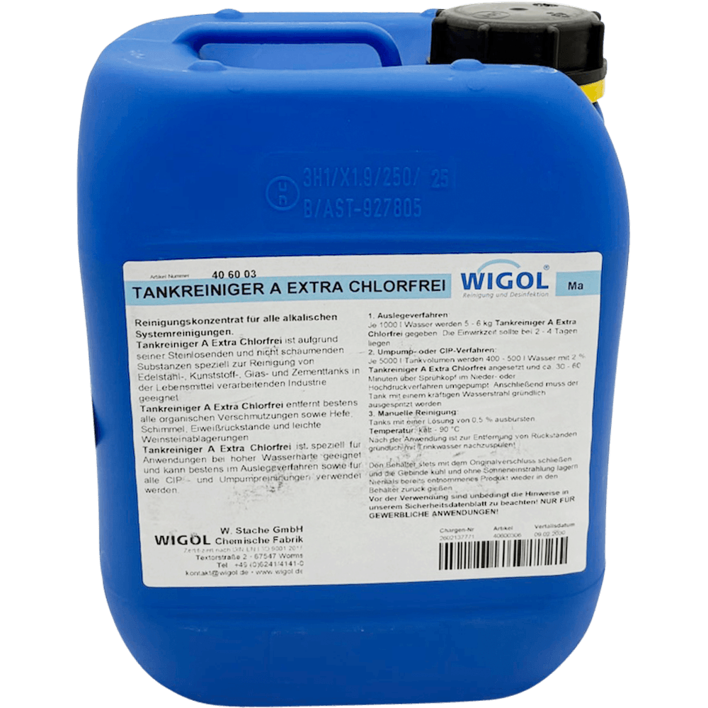 Wigol Tankreiniger A Extra chlorfrei 6 kg zur Reinigung von Tanks und Anlagen im Weinbau