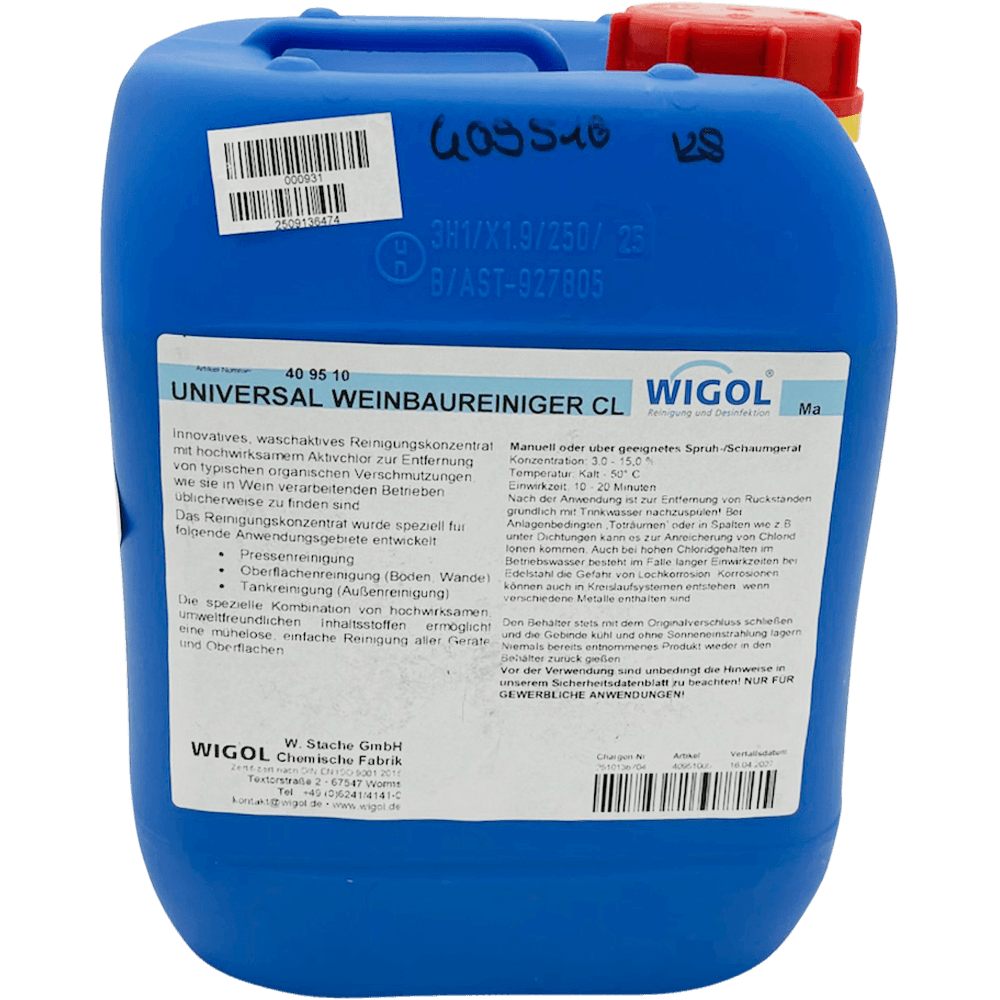 Wigol Universal Weinbaureiniger CL 5 kg chlorhaltiger Reiniger für Tanks und Anlagen