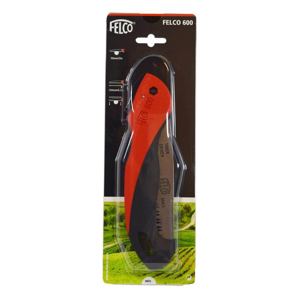 Verpackung Felco Klappsäge 600 aus Chromstahl für Weinbau und Garten