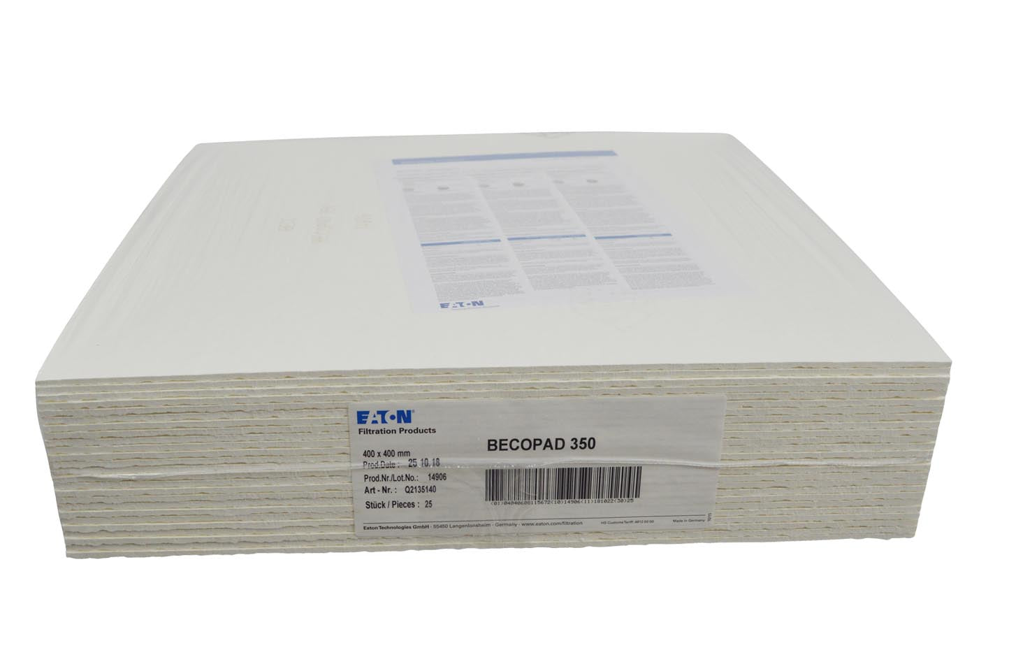 Becopad filter sheets 40x40 cm (in various filtration grades)