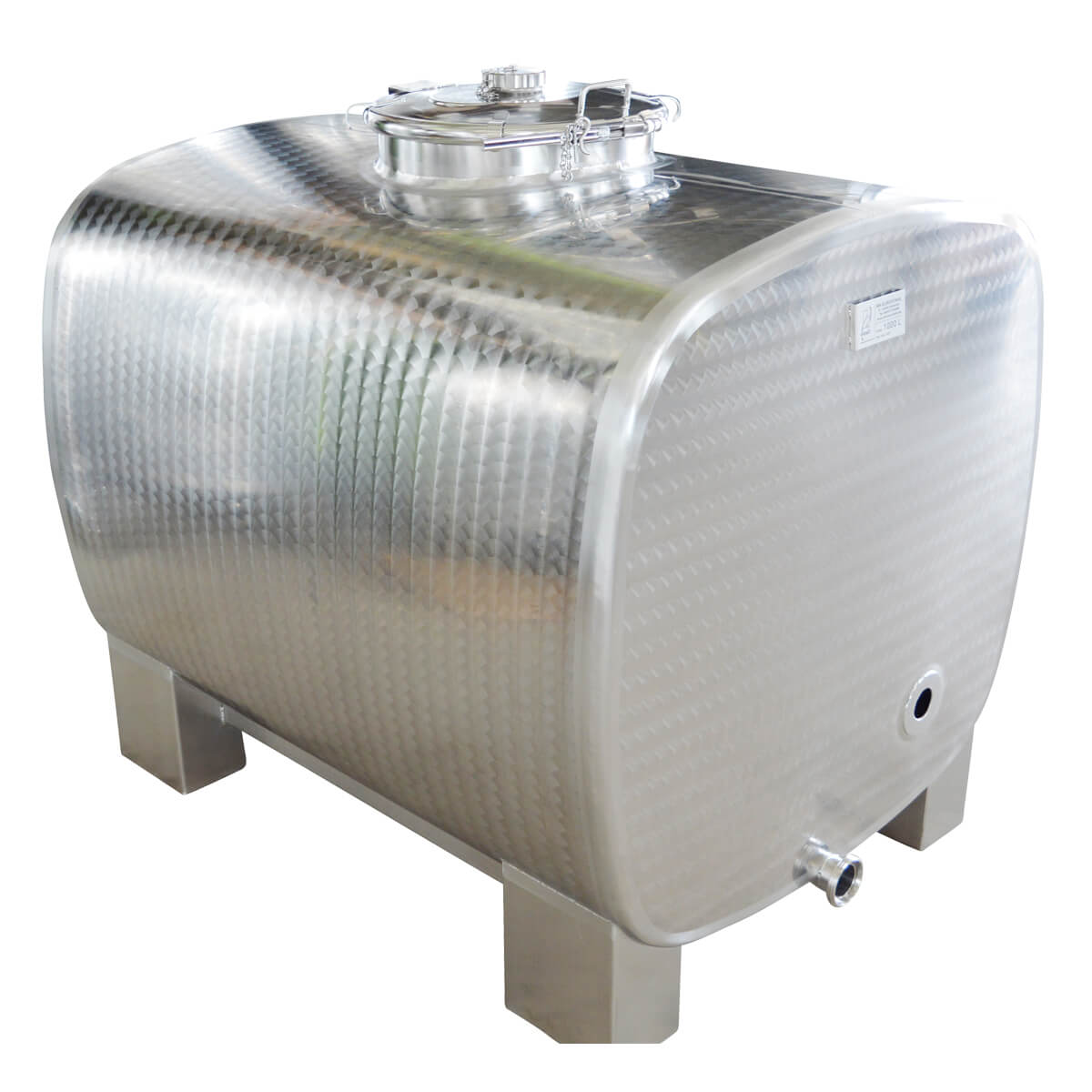 V2A Tranporttank oval 1000 Liter