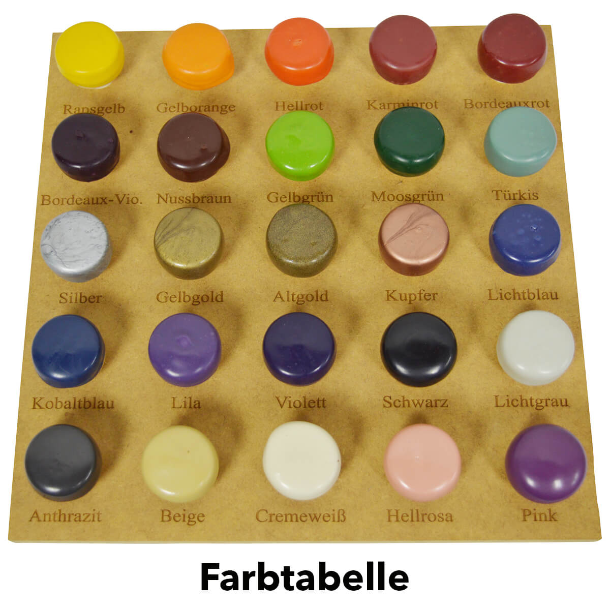 Farbtabelle Siegelwachs Granulat 1 kg zum Versiegeln von Weinflaschen