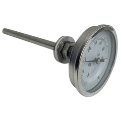 Thermomètre analogique en acier inoxydable avec gaine de sonde à immersion