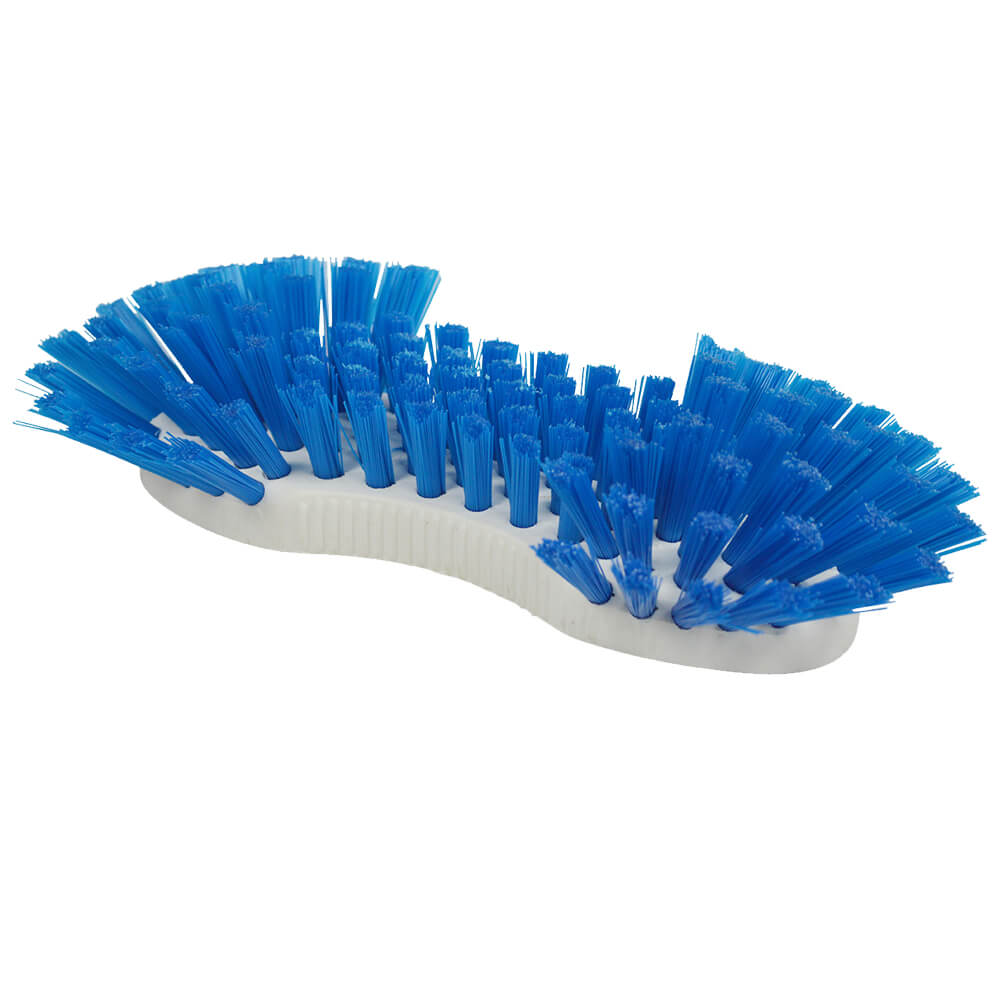 FBK Handbürste 22 cm mit robusten Polyesterborsten für Kellerarbeiten, draufsicht. 