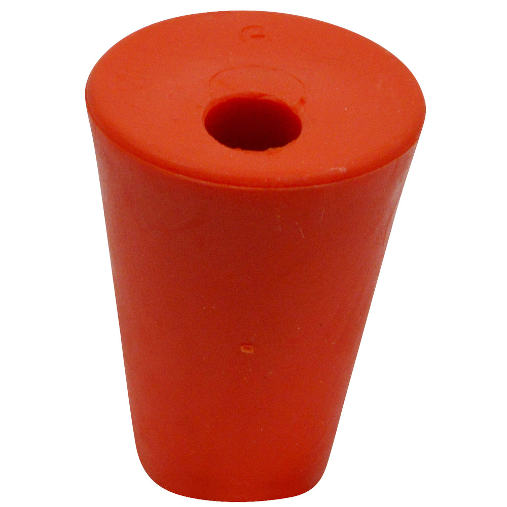 Gummistopfen für Gärröhre 60 mm oben 35 mm unten mit 15 mm schräge Bohrung.