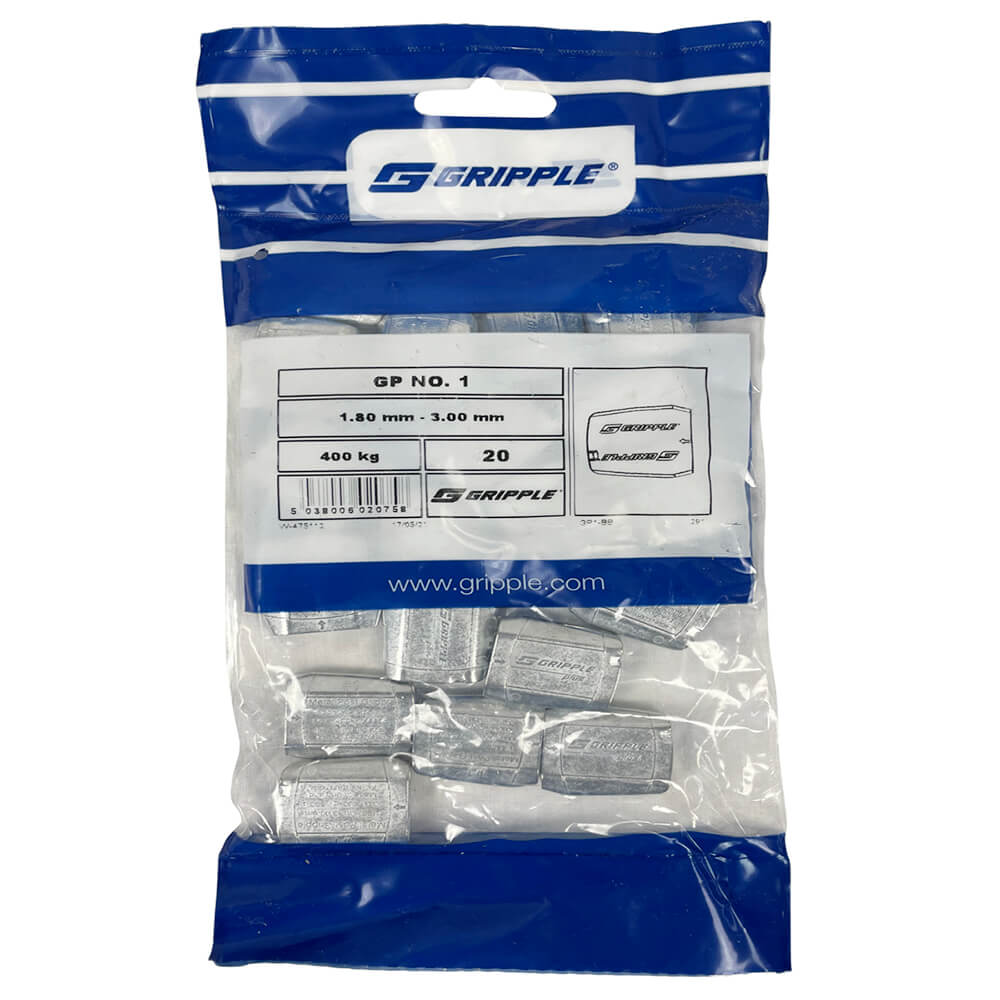 Verpackung Gripple GP Nr. 1 Drahtspanner für Weinbergsdraht mit Keramikmechanismus