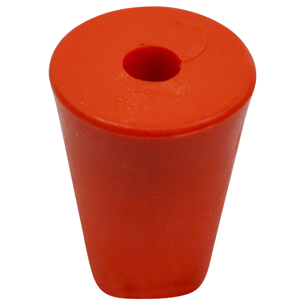 Gummistopfen für Gärröhre 60 mm oben 35 mm unten mit 15 mm gerade Bohrung