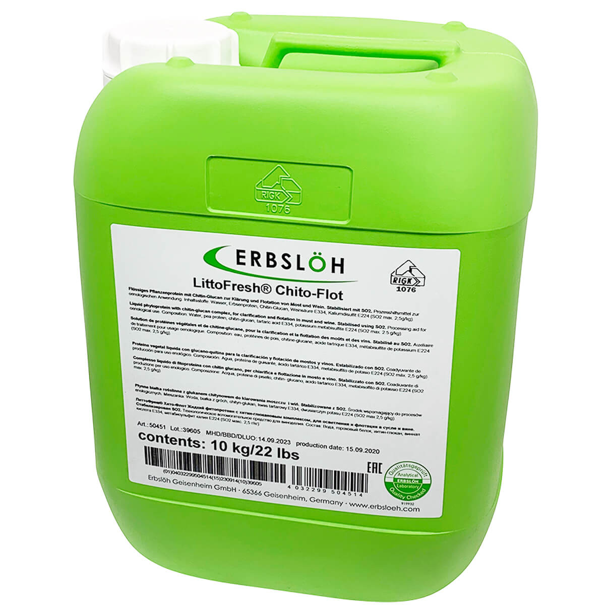 LittoFresh ChitoFlot veganes Schönungsmittel für Flotation von Most und Wein