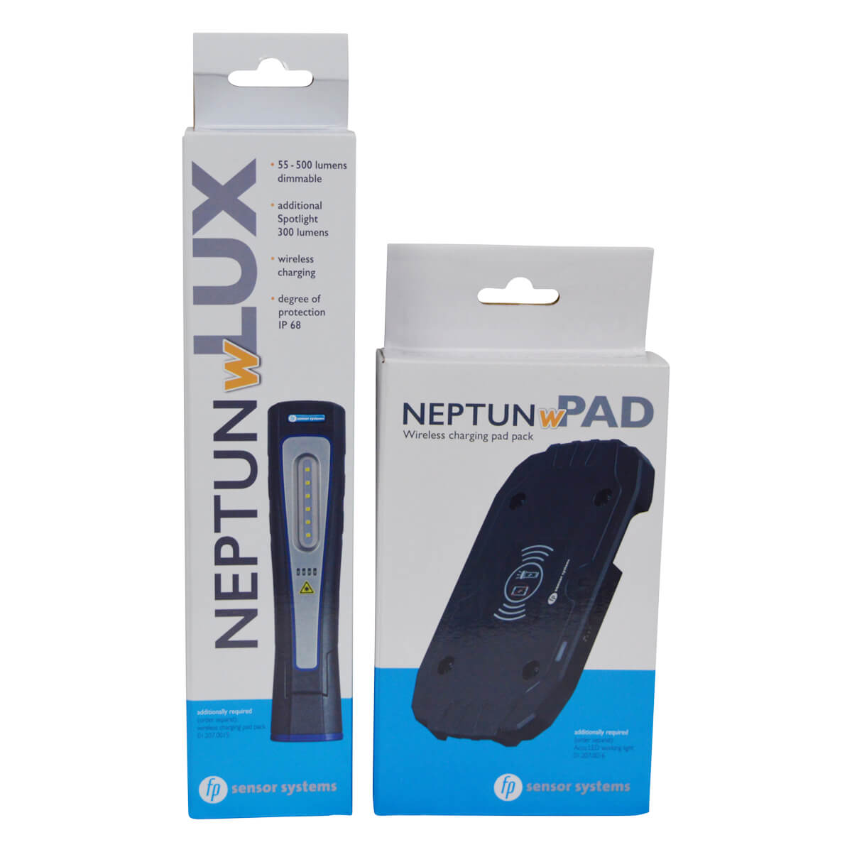 Neptun W Lux wasserdichte Kellerlampe IP68 mit Magnetaufladung und Ladepad